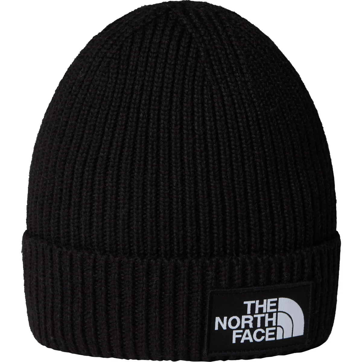 THE NORTH FACE KIDS TNF LOGO BOX CUFFED BEANIE TNF BLACK  - Beanie