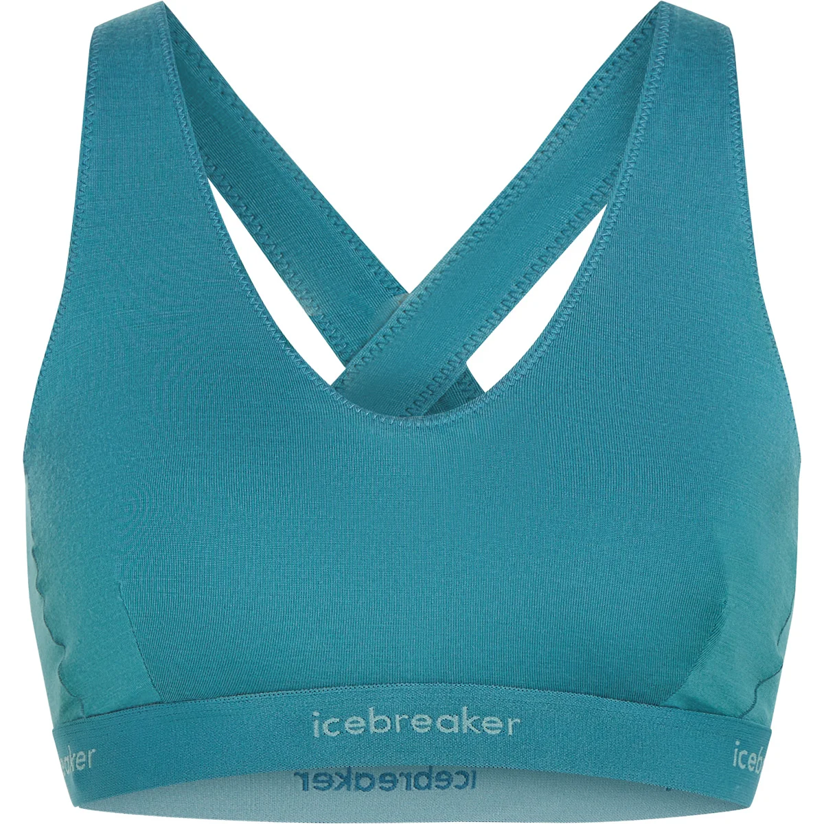 ICEBREAKER W MER 125 COOL-LITE SPRITE RACERBACK BRA TOPAZ  - Trail running bra