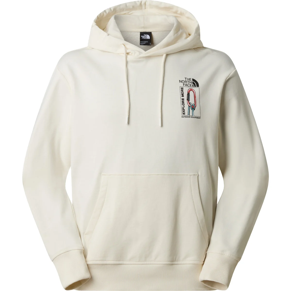 THE NORTH FACE U EXPLORE GEAR RELAXED HOODIE WHITE DUNE  - Sweatshirt