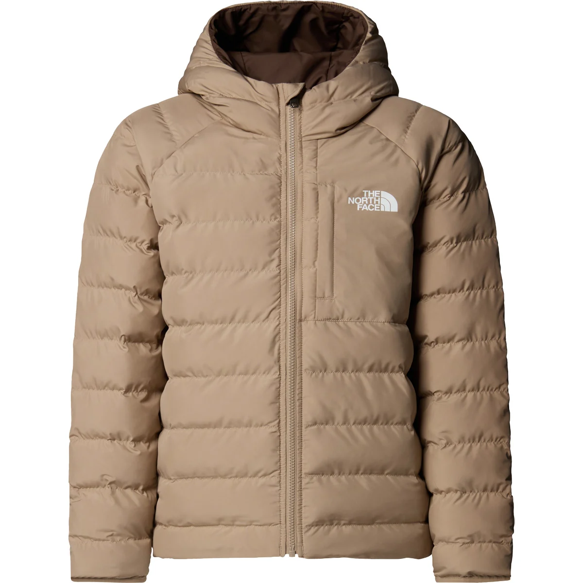 THE NORTH FACE B REVERSIBLE PERRITO HOODED JACKET MUSHROOM GREY  - Down jacket