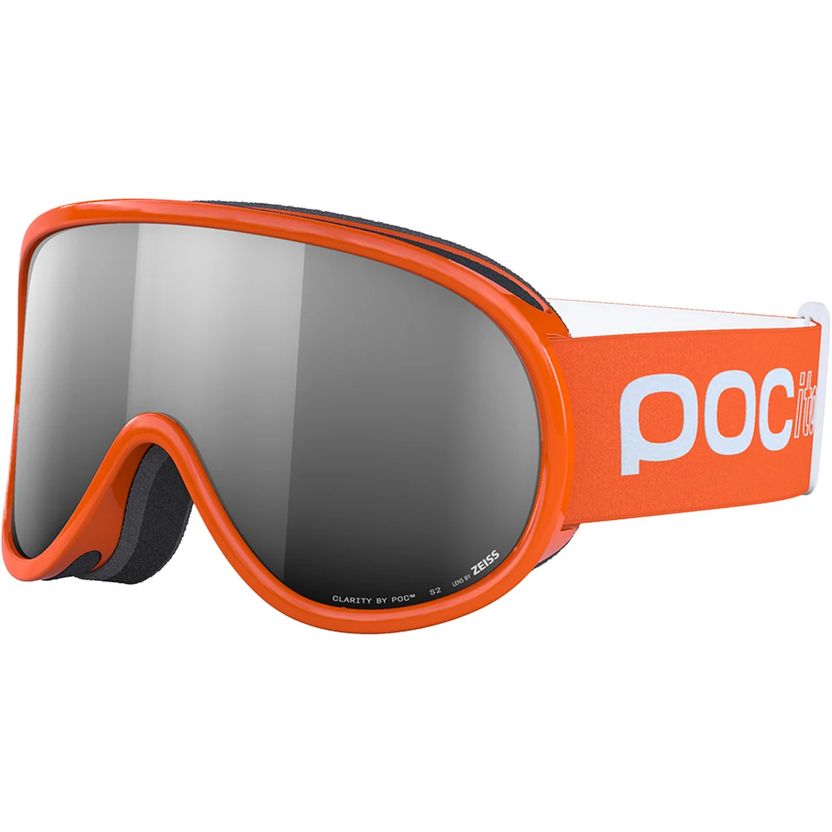 POCITO RETINA FLUORESCENT ORANGE/PARTLY SUNNY SILVER  - Ski goggles