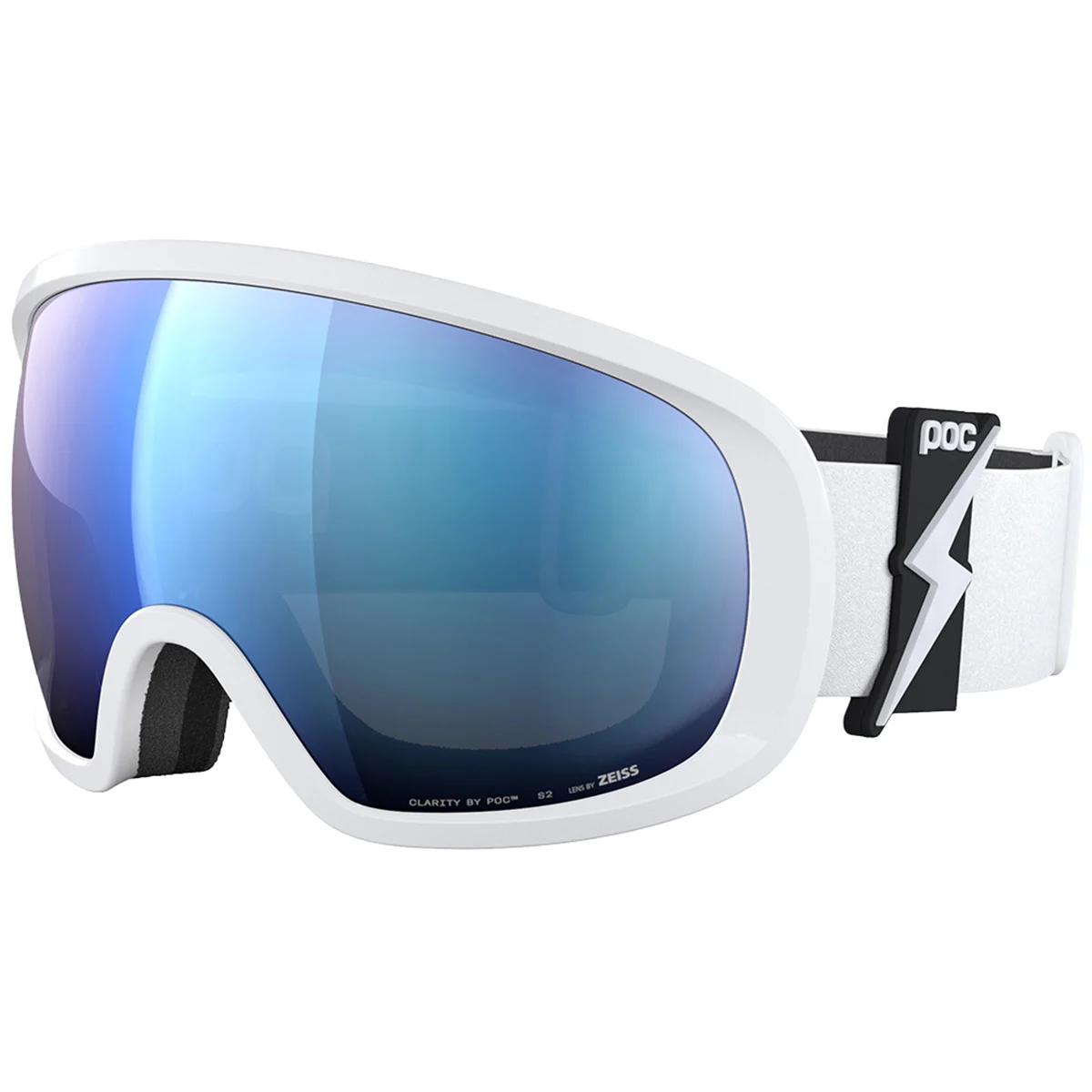 POC FOVEA BLIXTEN WHITE/PARTLY SUNNY BLUE  - Ski goggles
