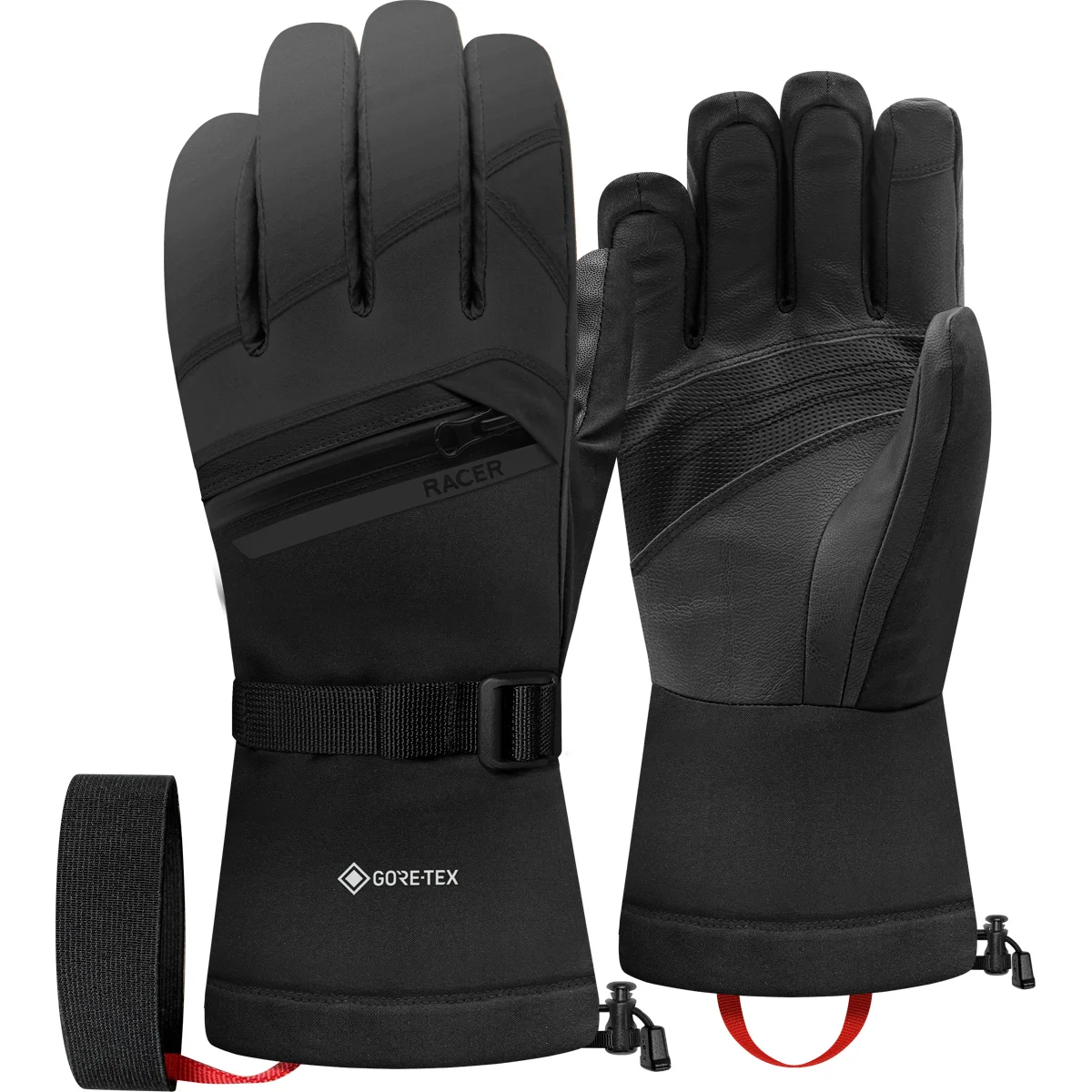 RACER GRAVEN 7 BLACK  - Ski gloves