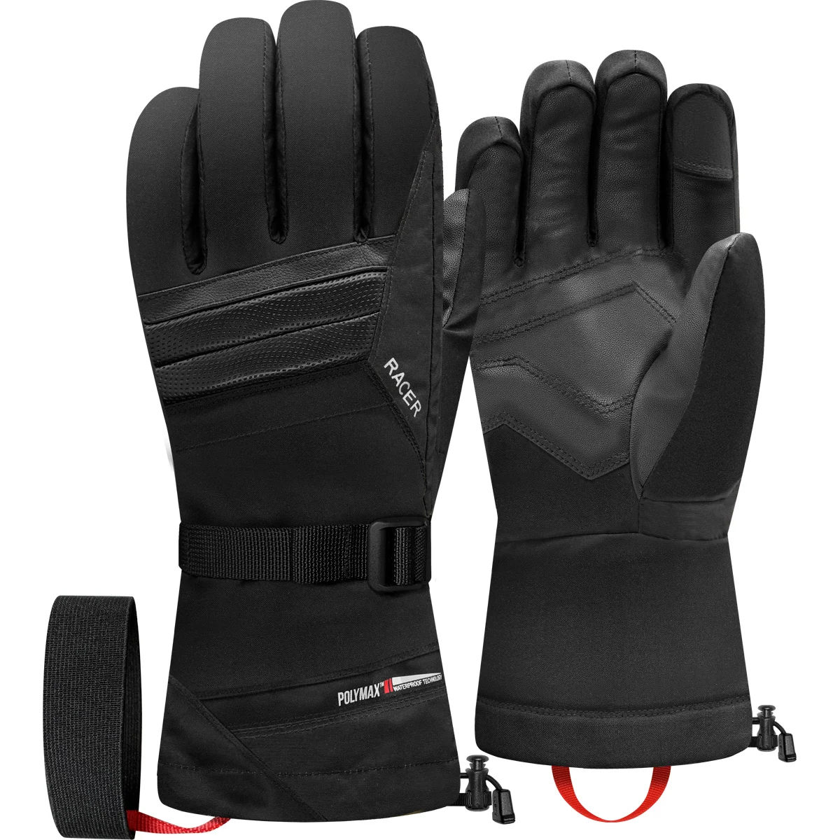 RACER LOGIC 6 BLACK  - Ski gloves