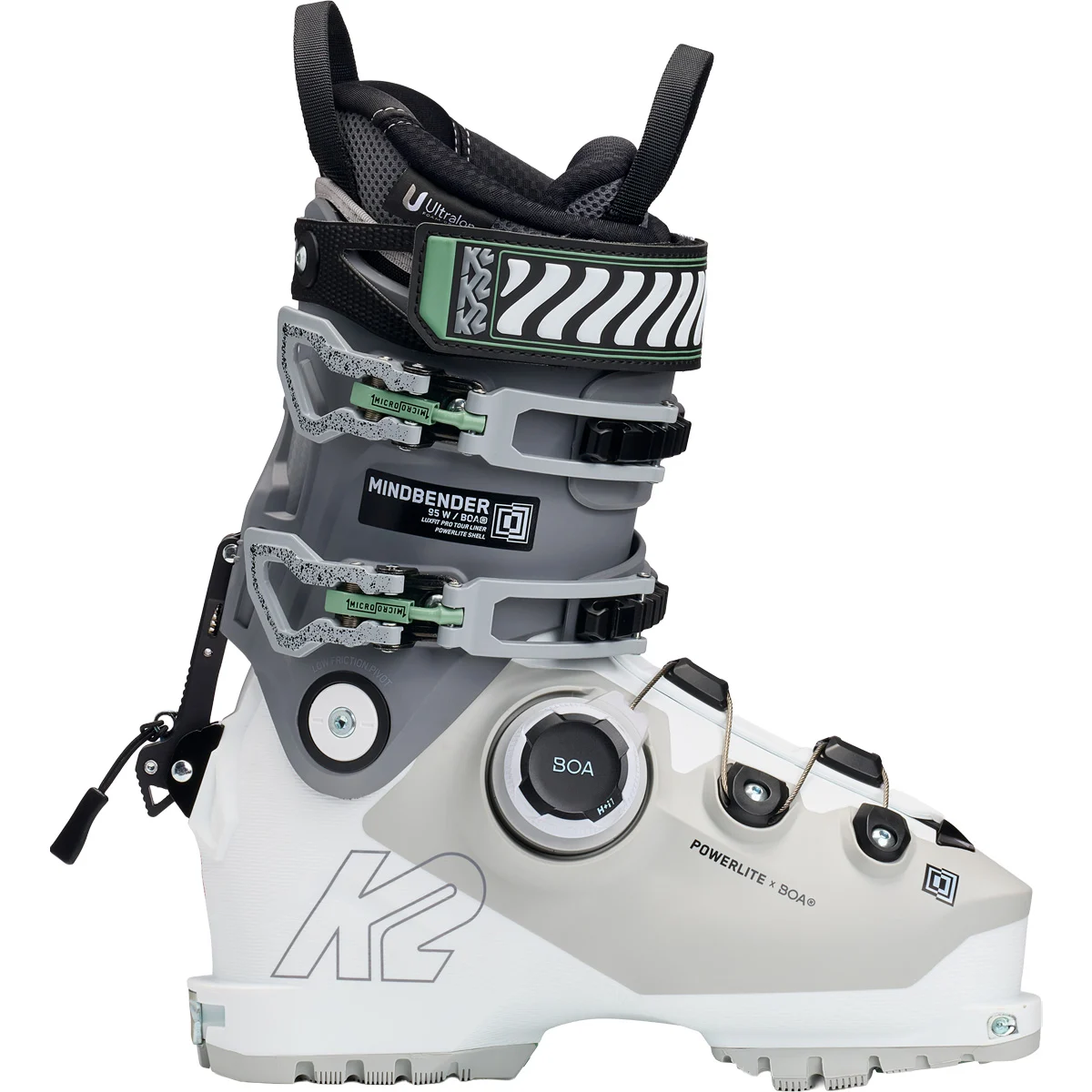 K2 MINDBENDER 95 W BOA GREY/WHITE  - Alpine ski boots