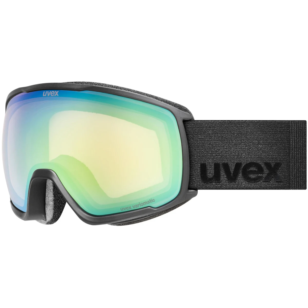 UVEX VICTORIOUS S V BLACK MATT/VARIO GREEN MIRROR  - Ski goggles