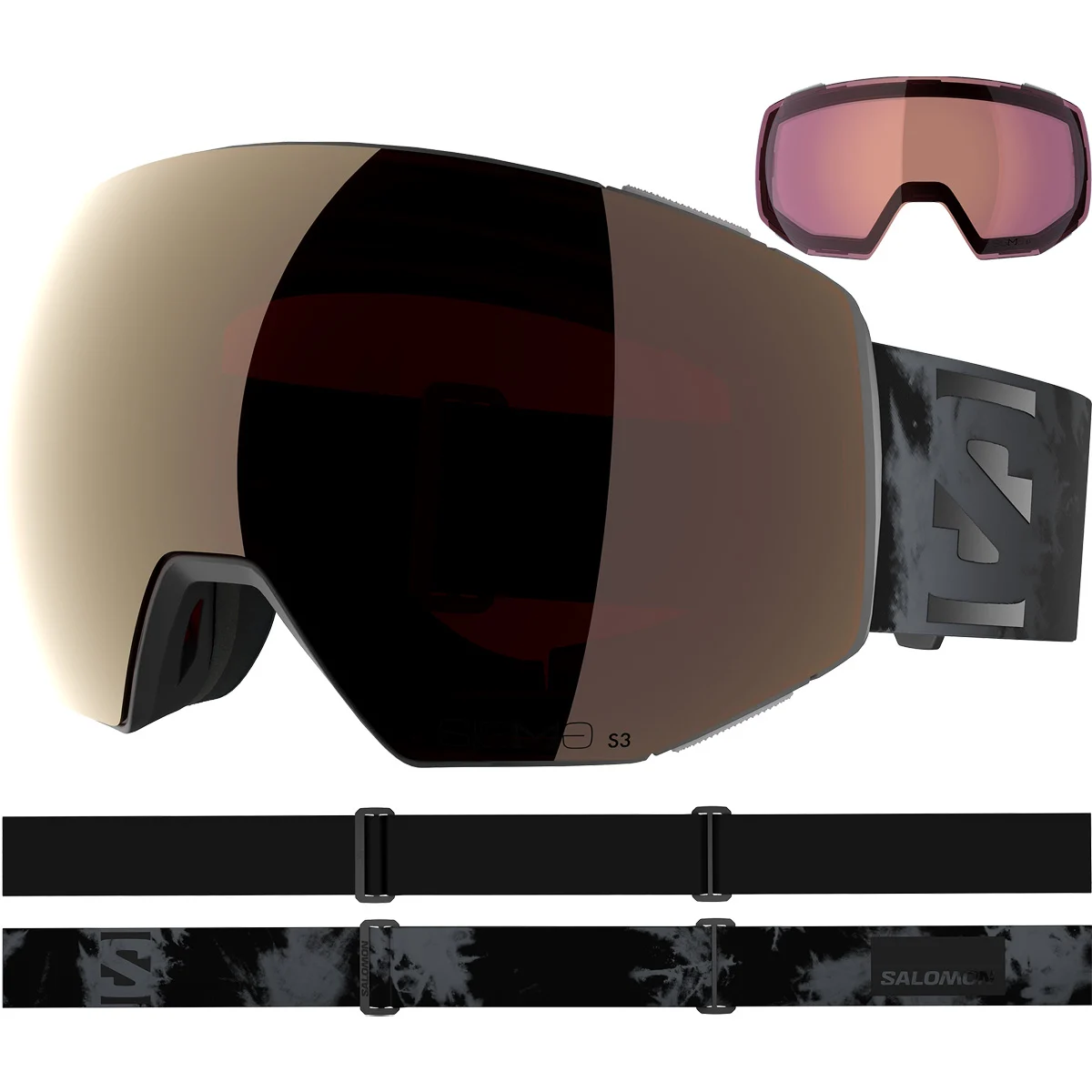 SALOMON RADIUM PRIME SIGMA BLACK/GUN METAL  - Ski goggles