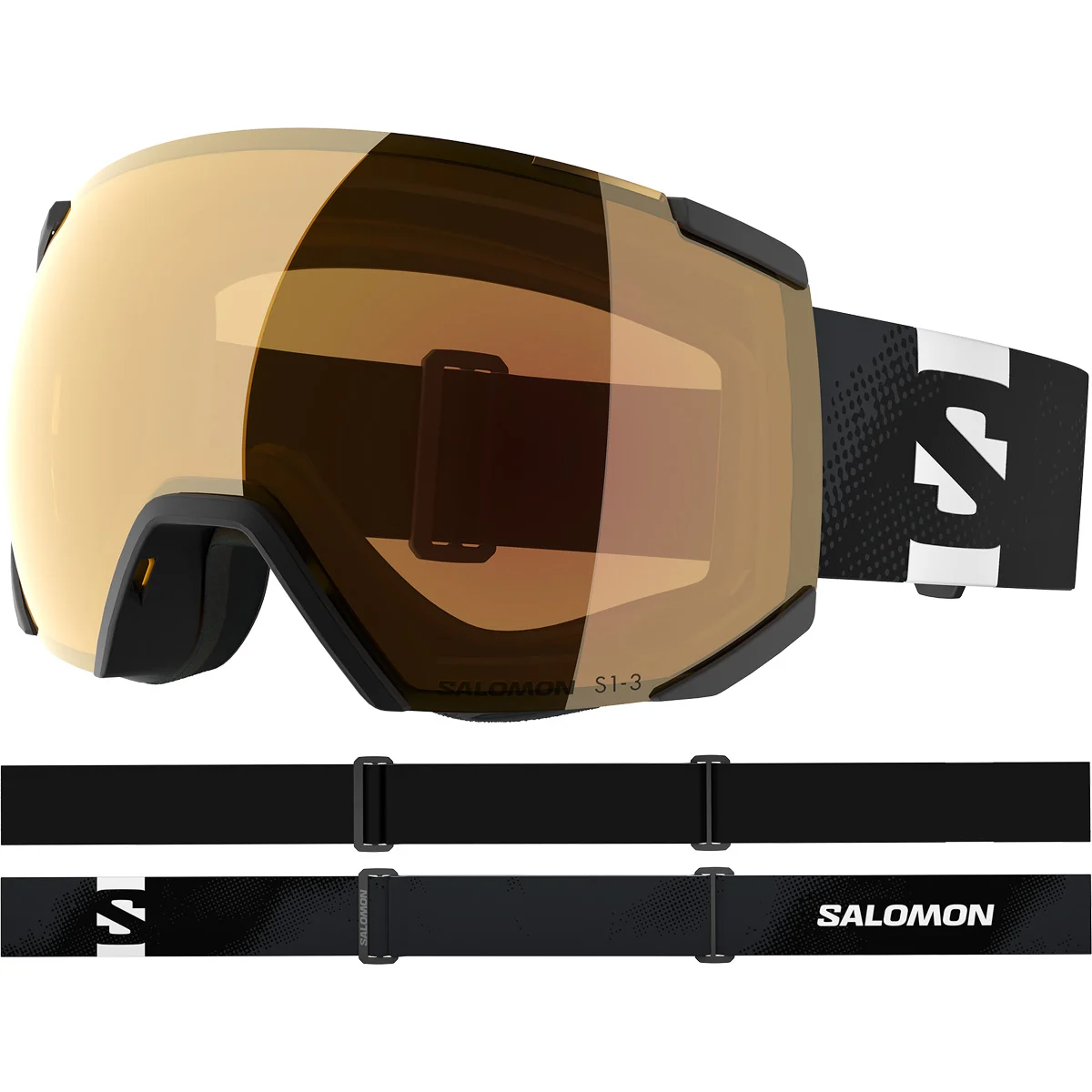 SALOMON RADIUM PHOTO BLACK/RED  - Ski goggles