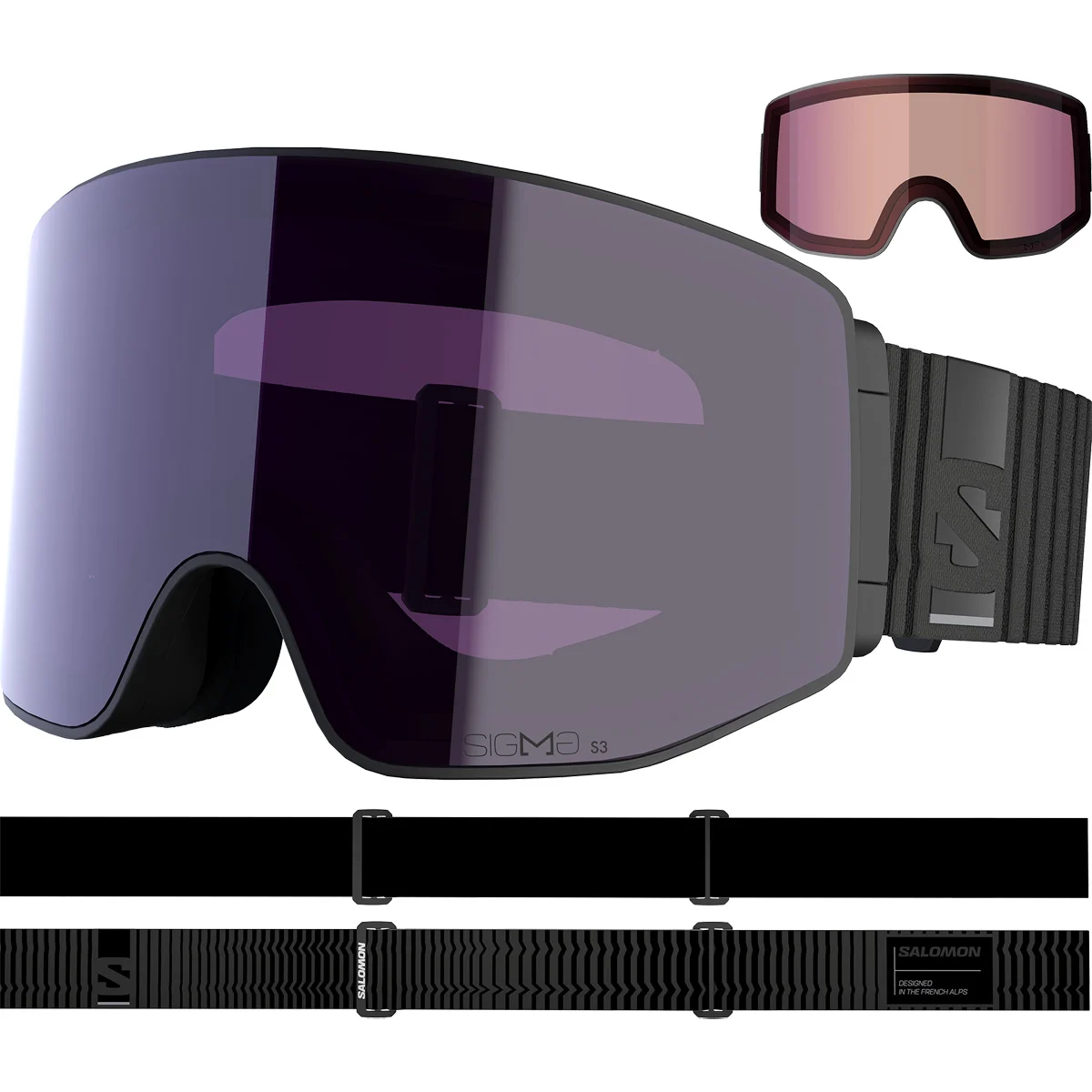 SALOMON SENTRY PRIME SIGMA BLACK/SKY BLUE  - Ski goggles