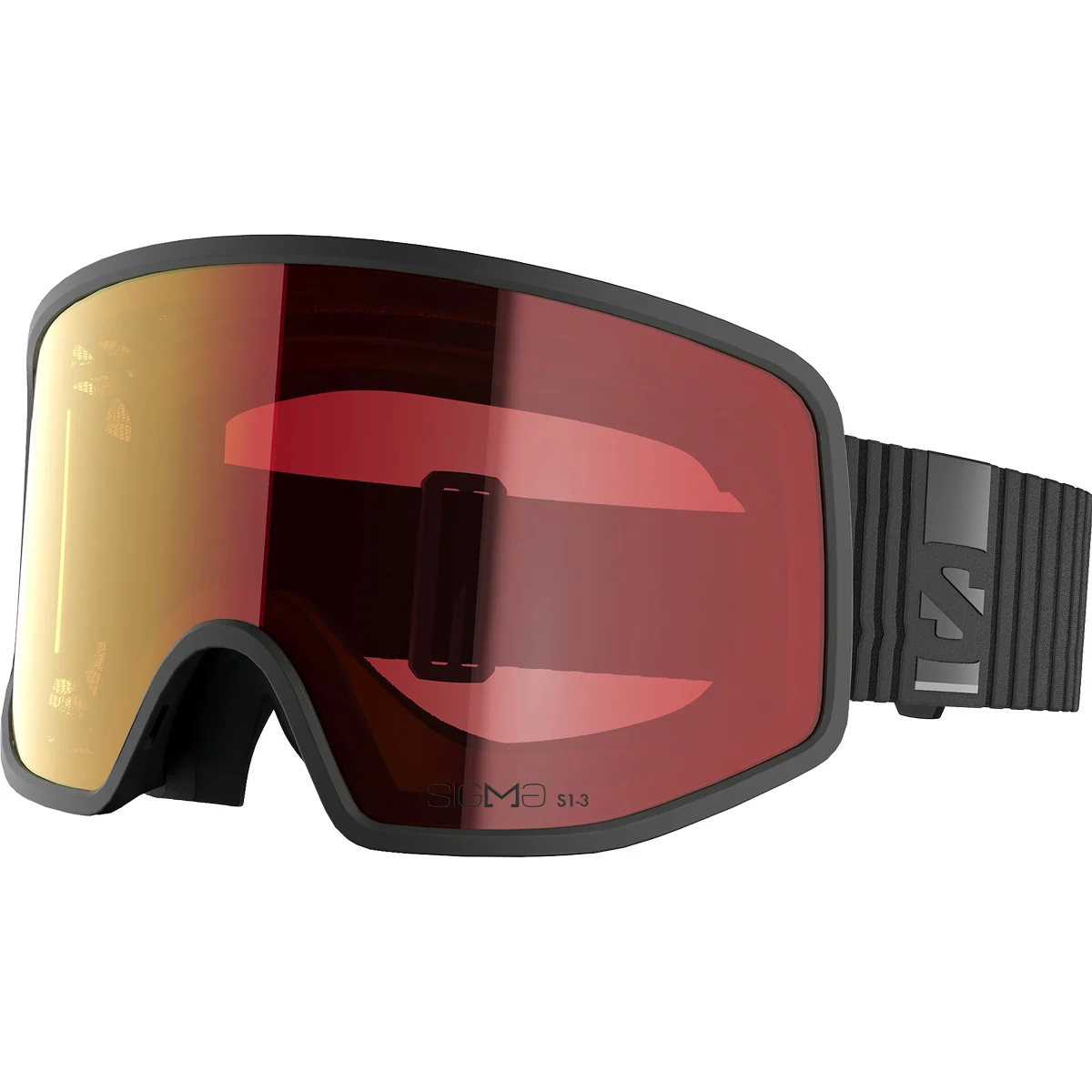 SALOMON SENTRY PRO OTG SIGMA PHOTO BLACK/POPPY RED  - Ski goggles