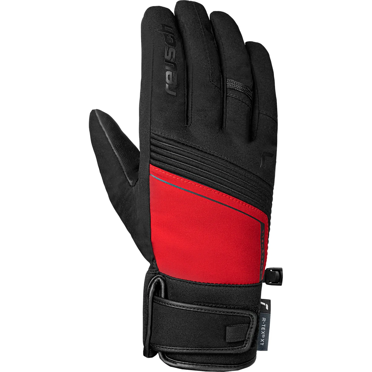 REUSCH LOUIS R-TEX XT BLACK/TANGO RED  - Ski gloves