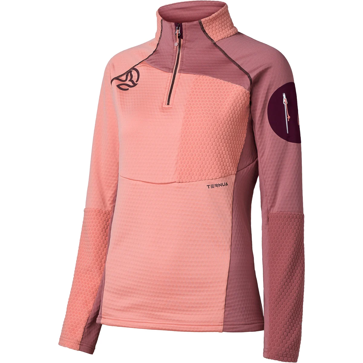 TERNUA RAGGER 1/2 ZIP W FRESH DUBARRY  - Hiking fleece sweatshirt
