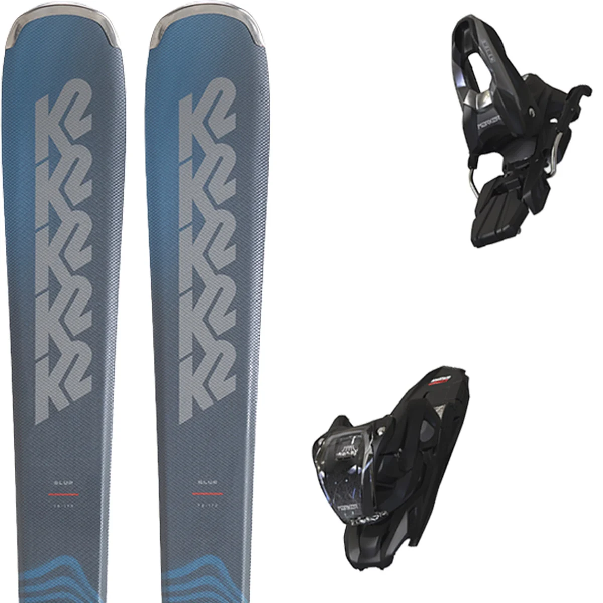K2 BLUR 76 + M3 10 COMPACT QUICKCLIK 80MM BLACK/ANTHRACITE  - Alpine ski set