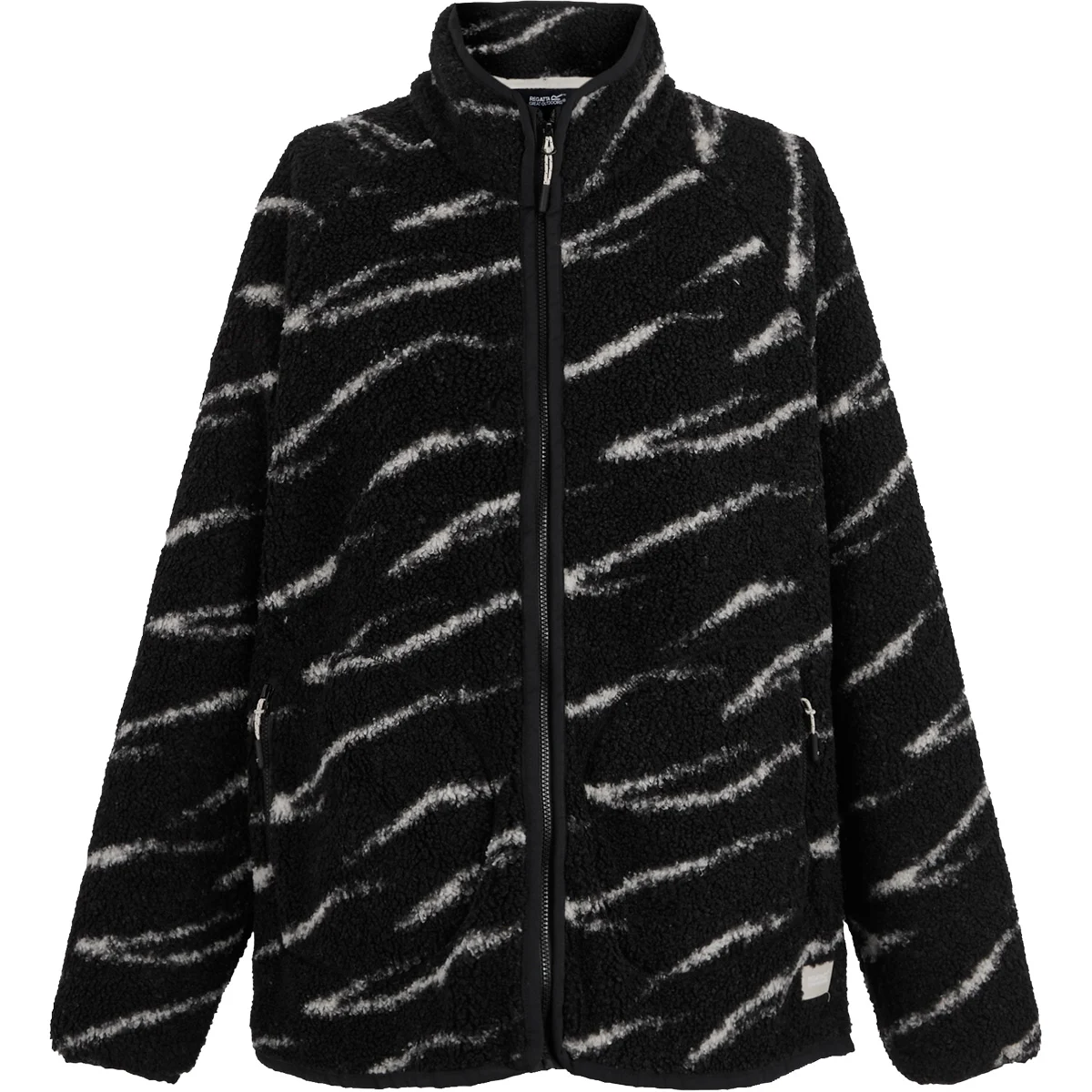 REGATTA FRANKIE W BLACK/LIGHT VANILLA ABSTRACT PRINT  - Hiking fleece jacket