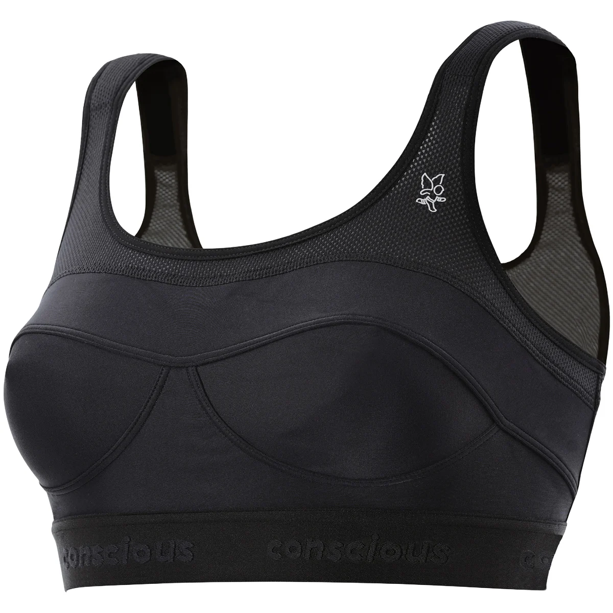 THUASNE TOP STRAP CONSCIOUS BLACK  - Running bra