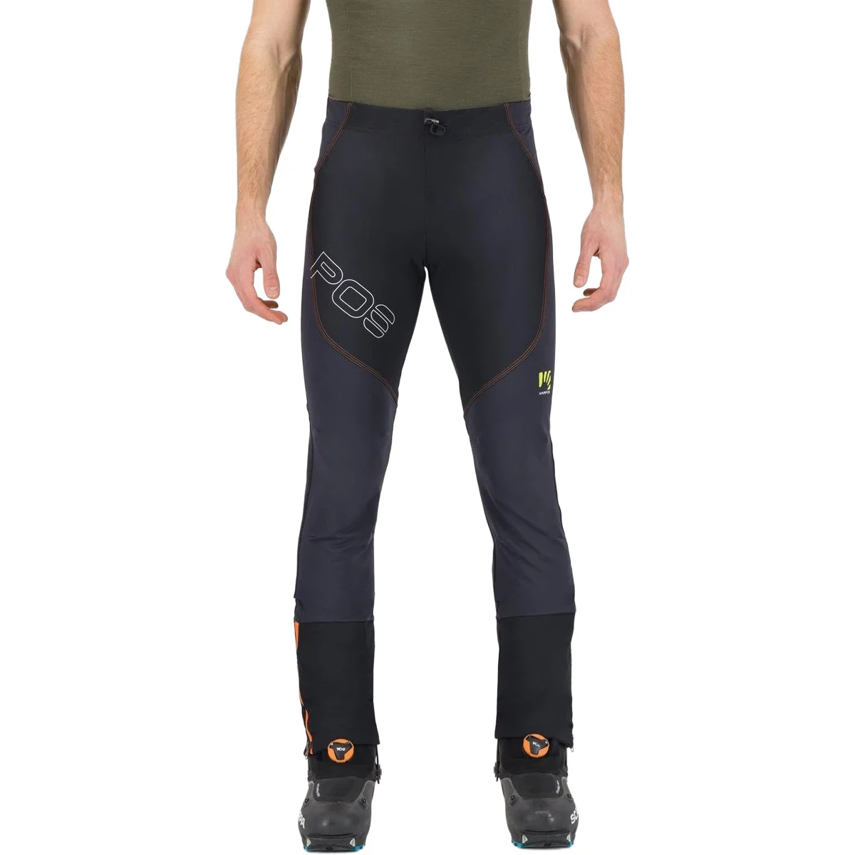 KARPOS ALAGNA LITE PANTS BLACK/VIBR.ORANGE  - Ski touring ski trousers