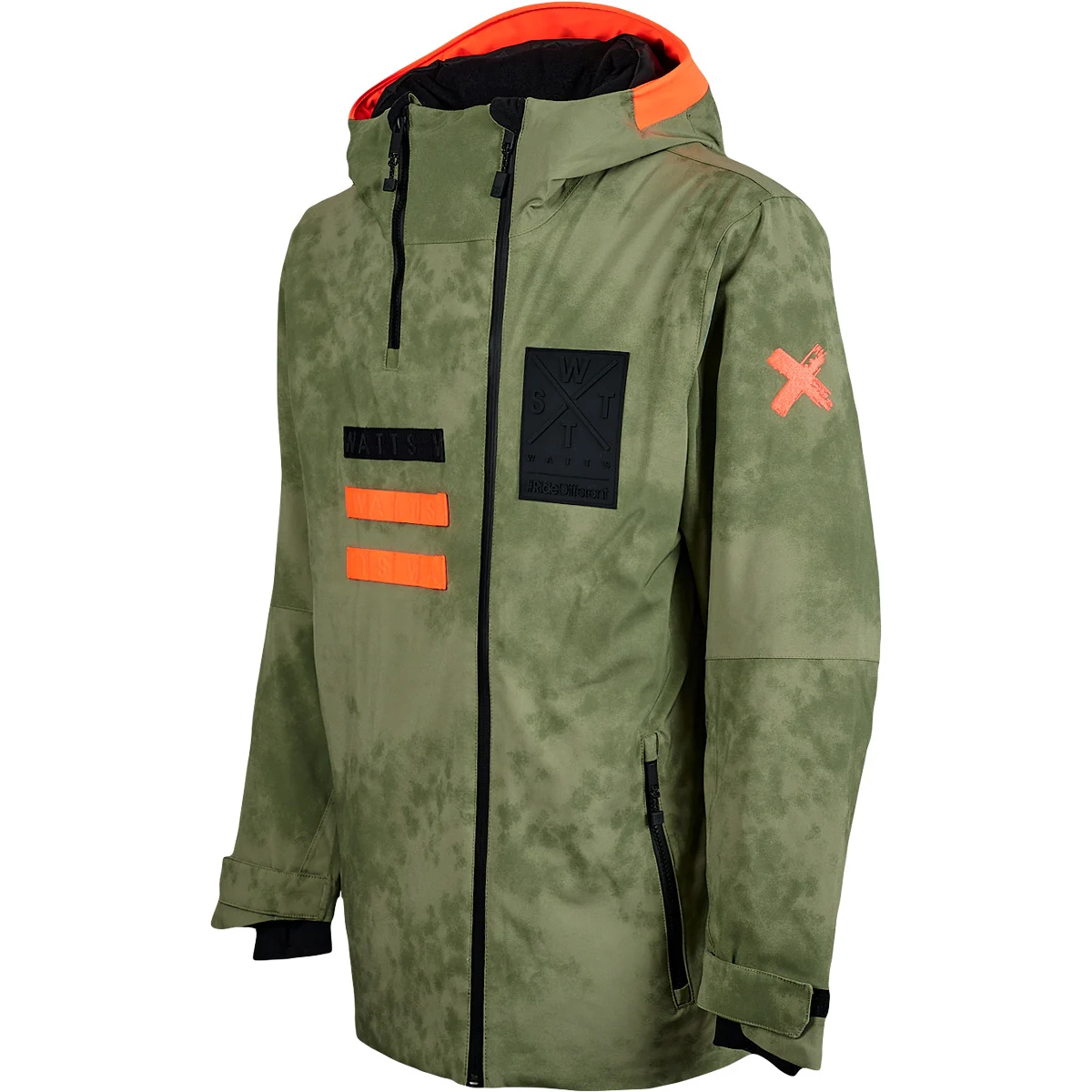 WATTS 1XWEAR ACID WASH OLIVE  - Ski jacket