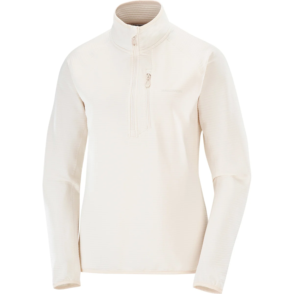SALOMON SNTIAL LIGHTWARM HZ W WHISPER WHITE  - Hiking fleece jacket