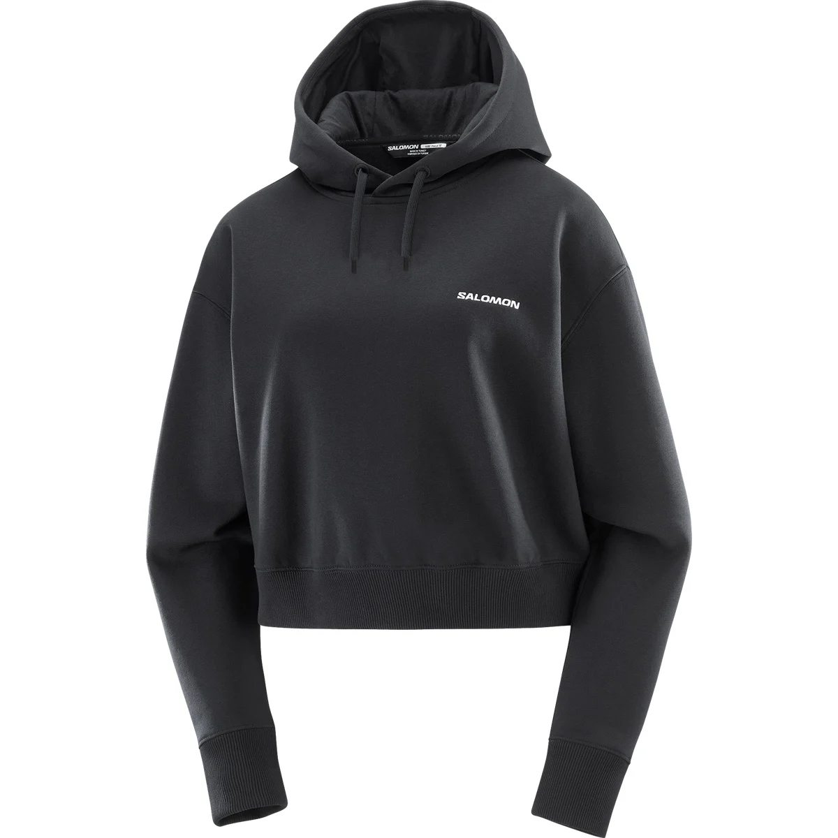 SALOMON SHORT HOODIE W DEEP BLACK  - Sweatshirt