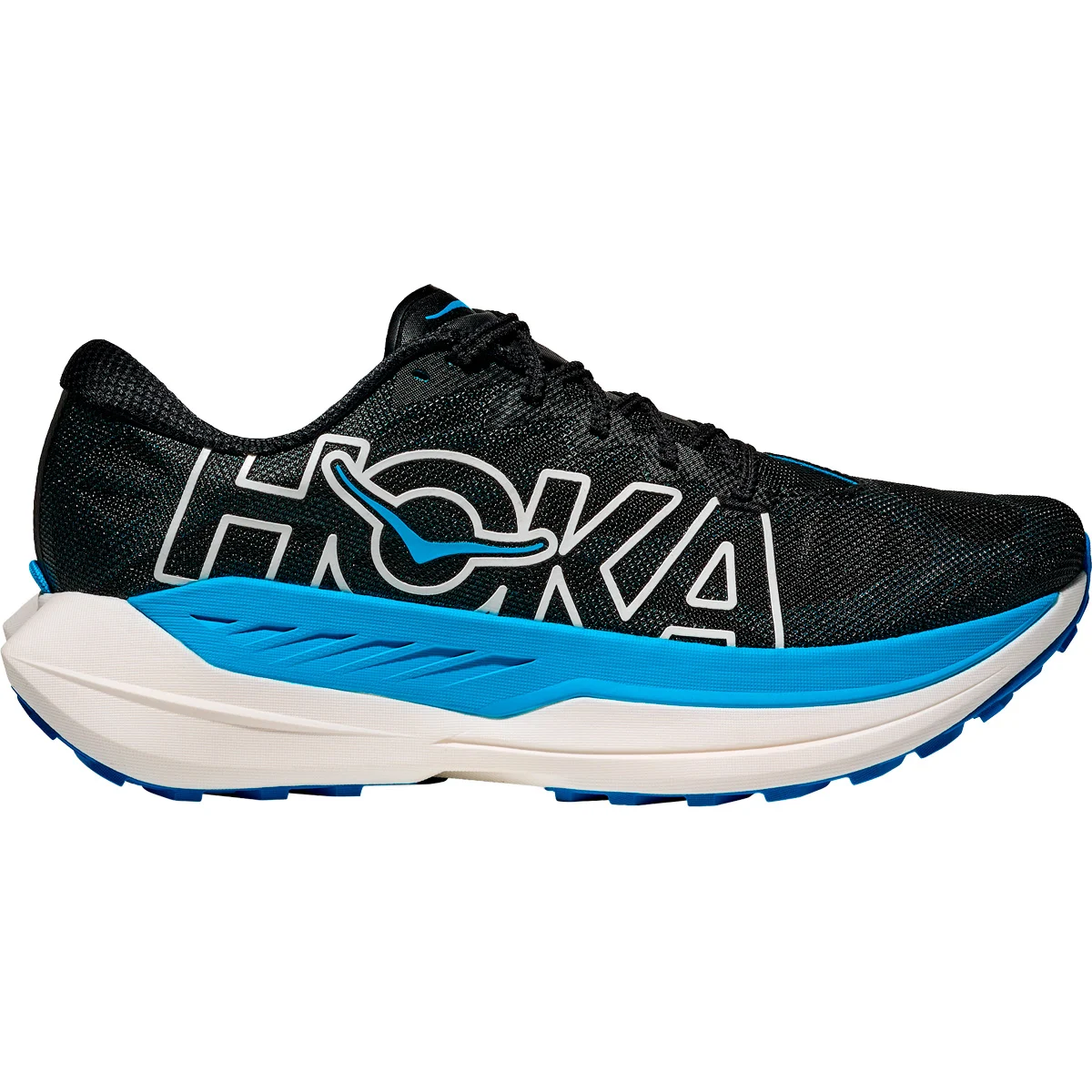 HOKA ONE ONE ROCKET X TRAIL W BLACK/SKYWARD BLUE  - Trail running shoes