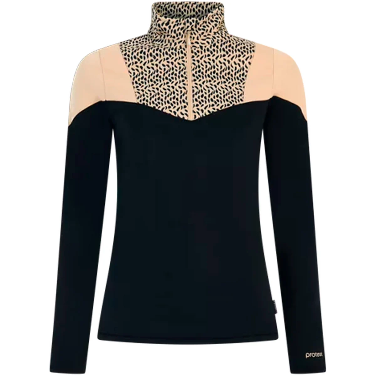 PROTEST JELISA 1/4 ZIP ACTIVE TOP W TRUE BLACK  - Fleece sweatshirt