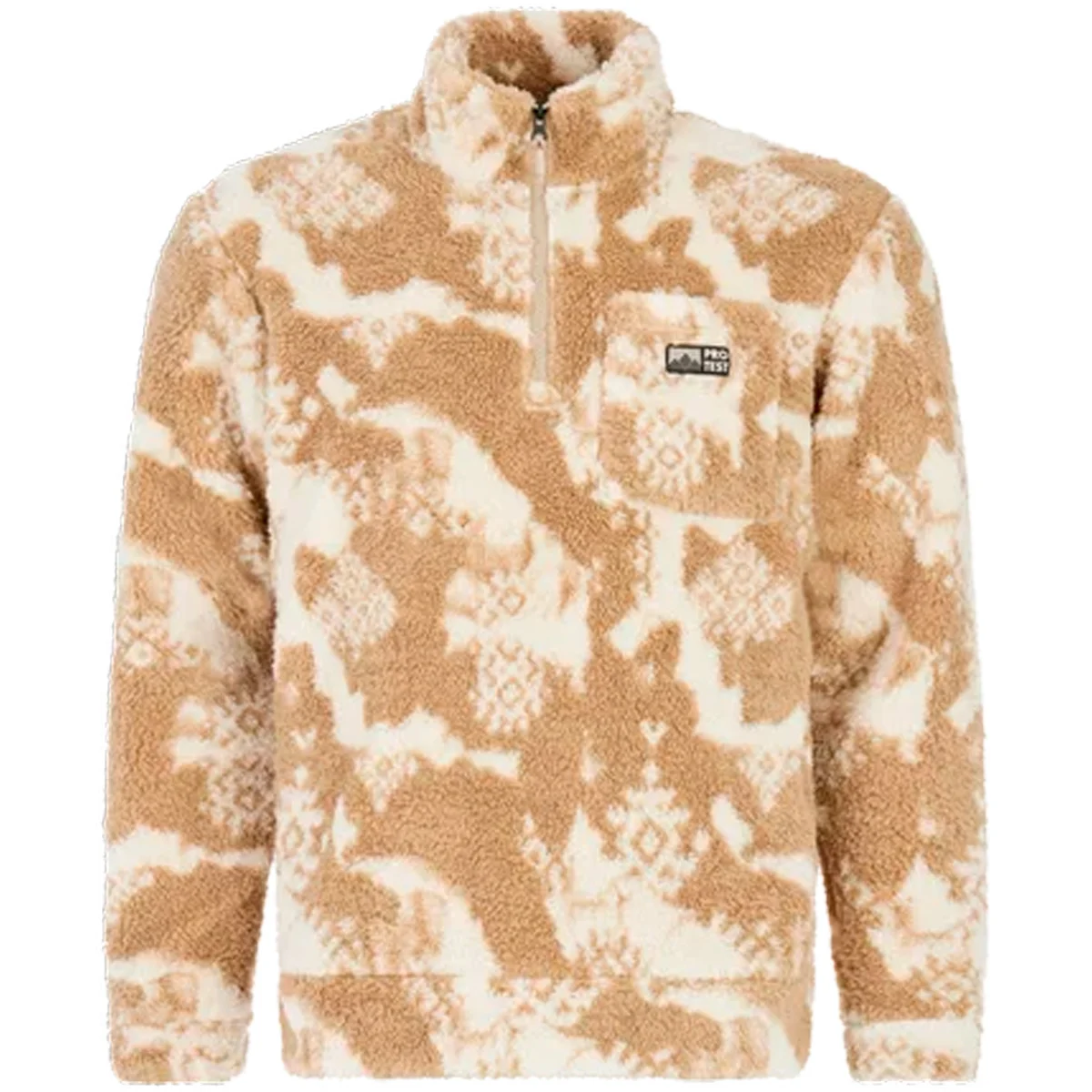 PROTEST KINSLEY OUTDOOR 1/4 ZIP TOP BAMBOO BEIGE  - Fleece