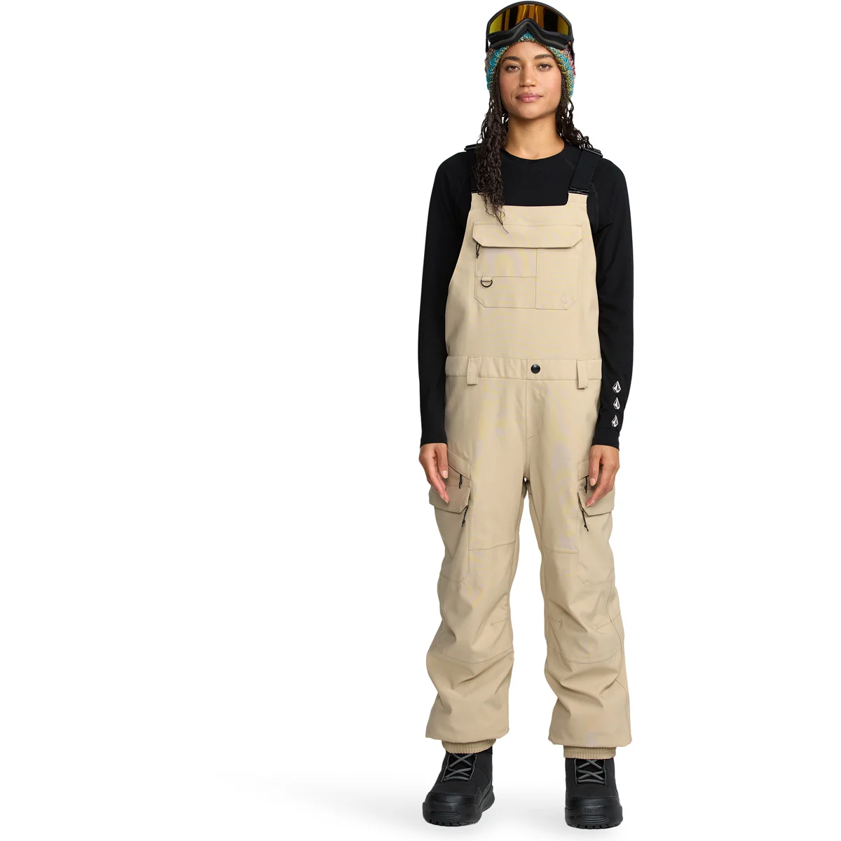 VOLCOM CRESTON 3D STRETCH BIB OVERALL W OATMEAL  - Snowboard trousers