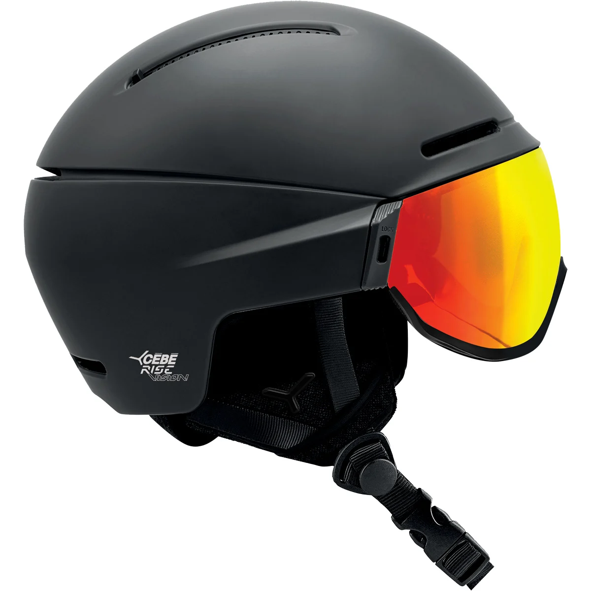 CEBE RISE VISION BLACK/VARIO FLASH RED CAT.1>3  - Ski helmet