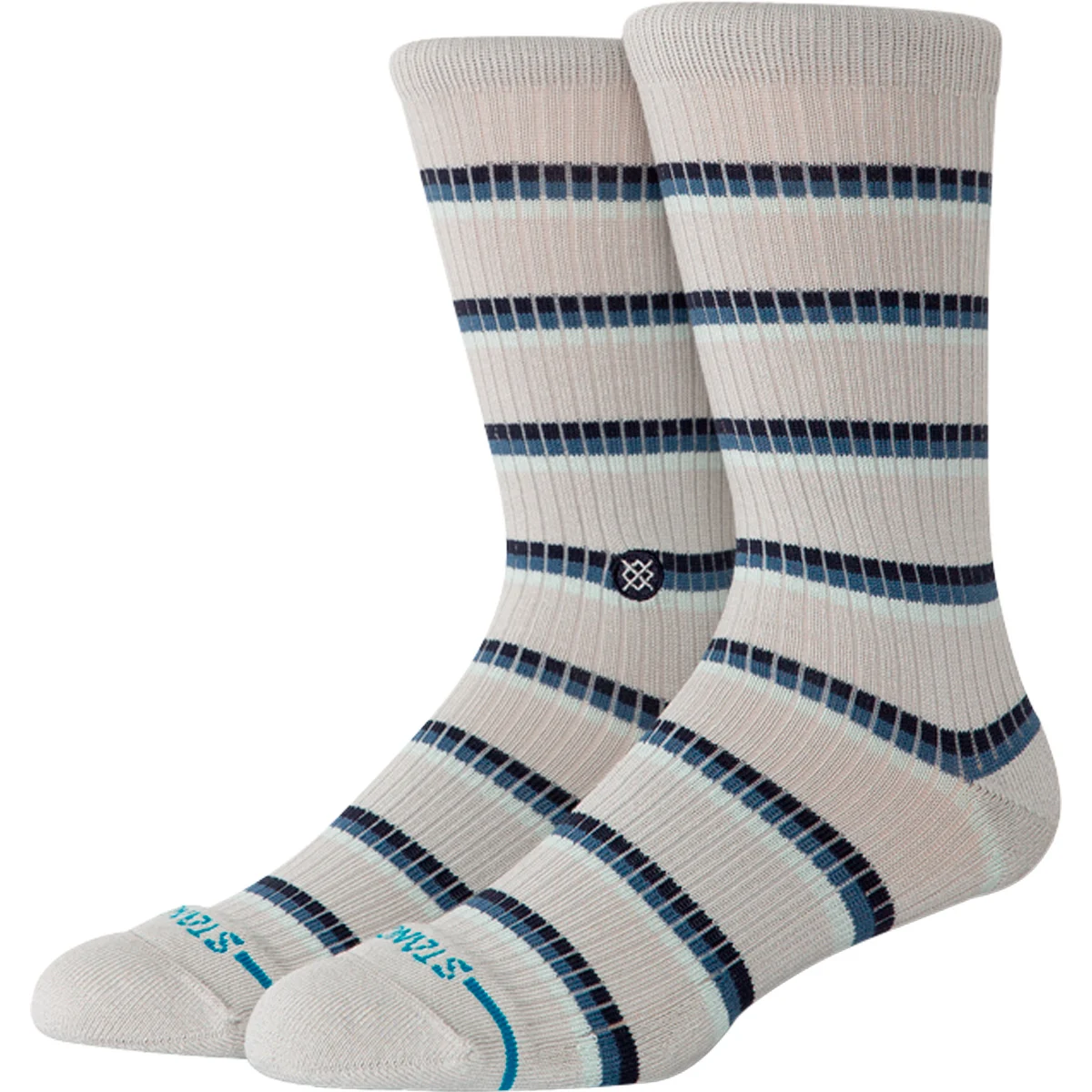 STANCE MULTISTRIPE RIBBED CREW GREY  - Socks