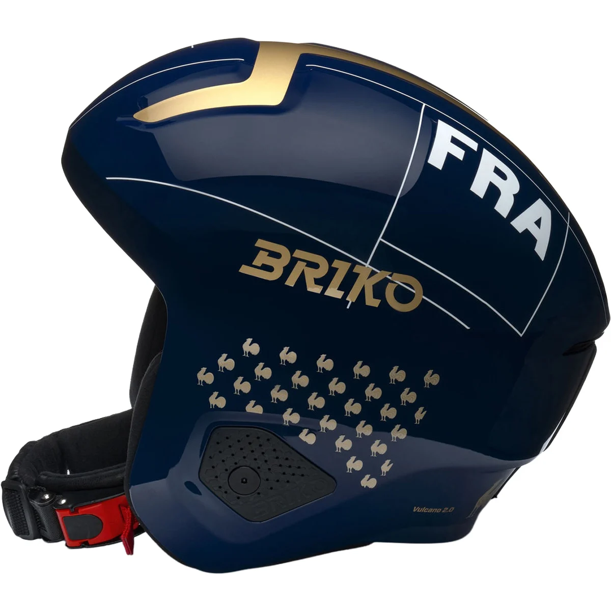 BRIKO VULCANO 2.0 FRANCE MIPS SHINY TANGAROA BLUE - GOLD - WHITE  - Ski helmet
