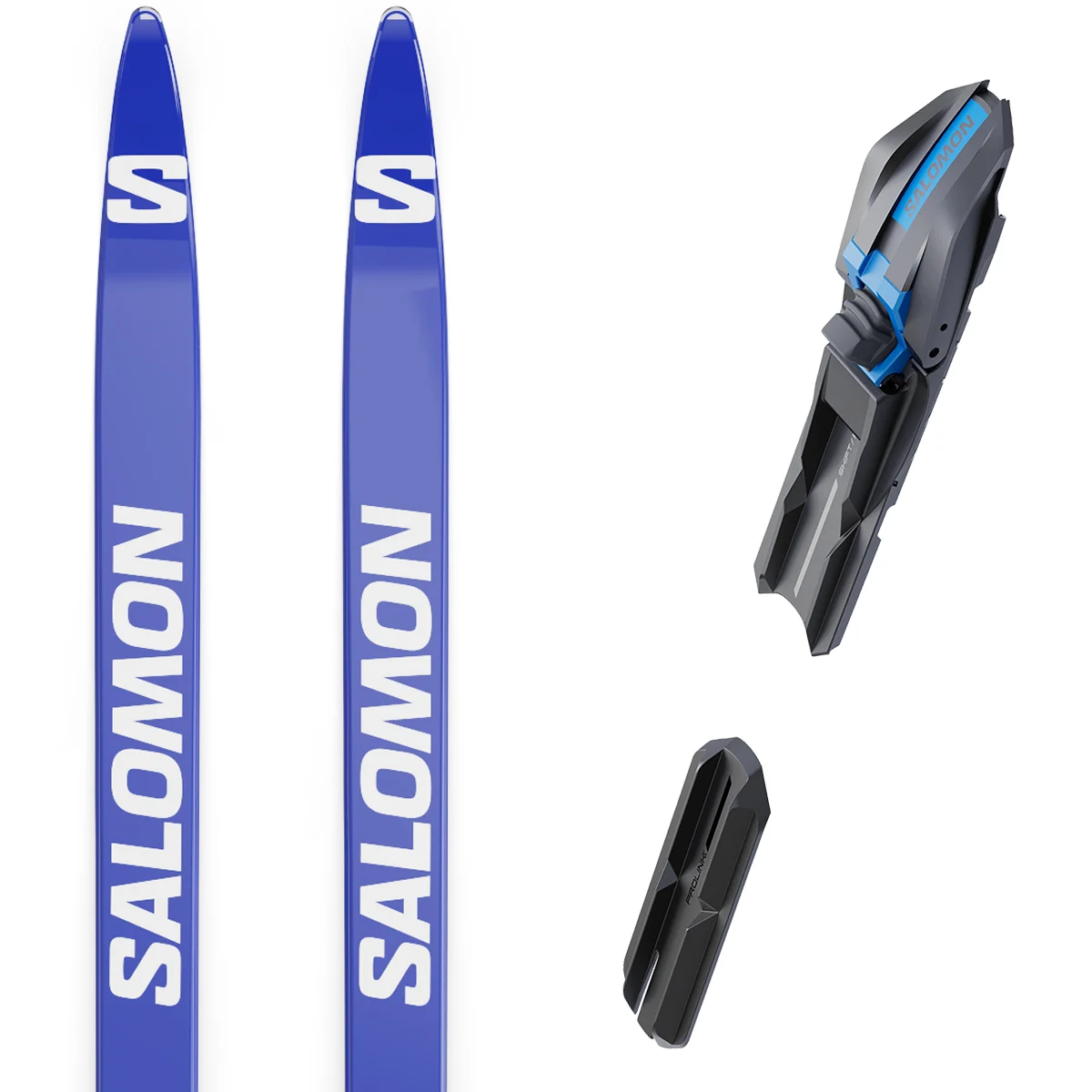 SALOMON S/RACE ESKIN J + SHIFT JR BLUE/BLACK  - Cross-country skis