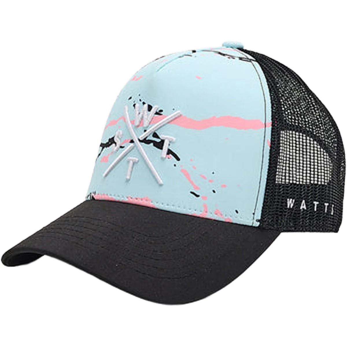 WATTS TRUCKER CAP TRIBE MINIMAL CAMO BLUE  - Lifestyle cap