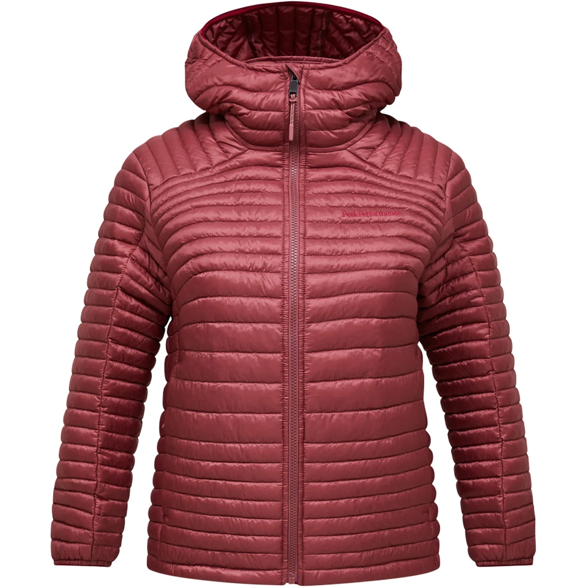 PEAK PERFORMANCE MONOLIGHT LINER HOOD W WILD ROUGE  - Hiking down jacket