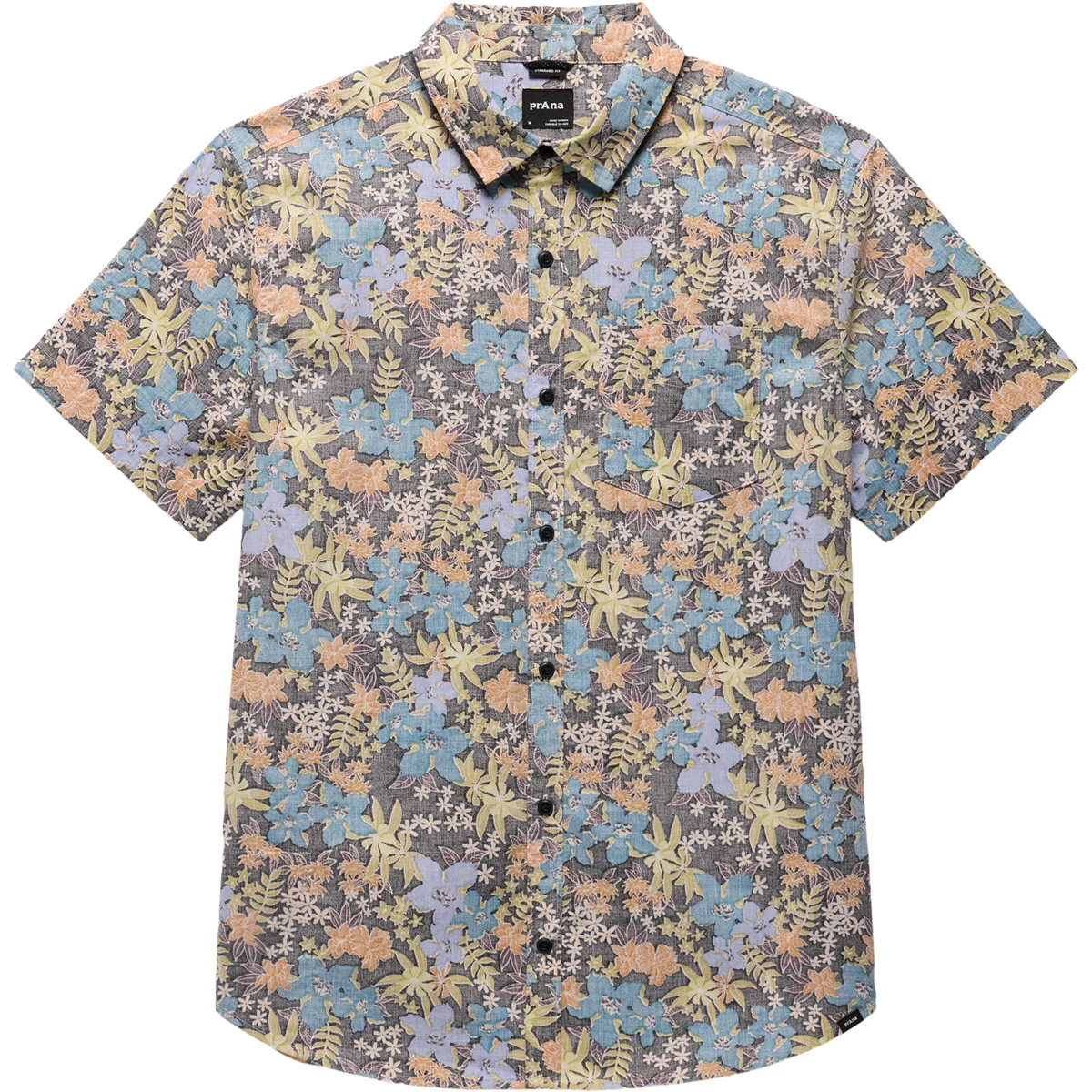 PRANA STIMMERSEE SHIRT BLACK SUMMER NIGHTS  - Shirt