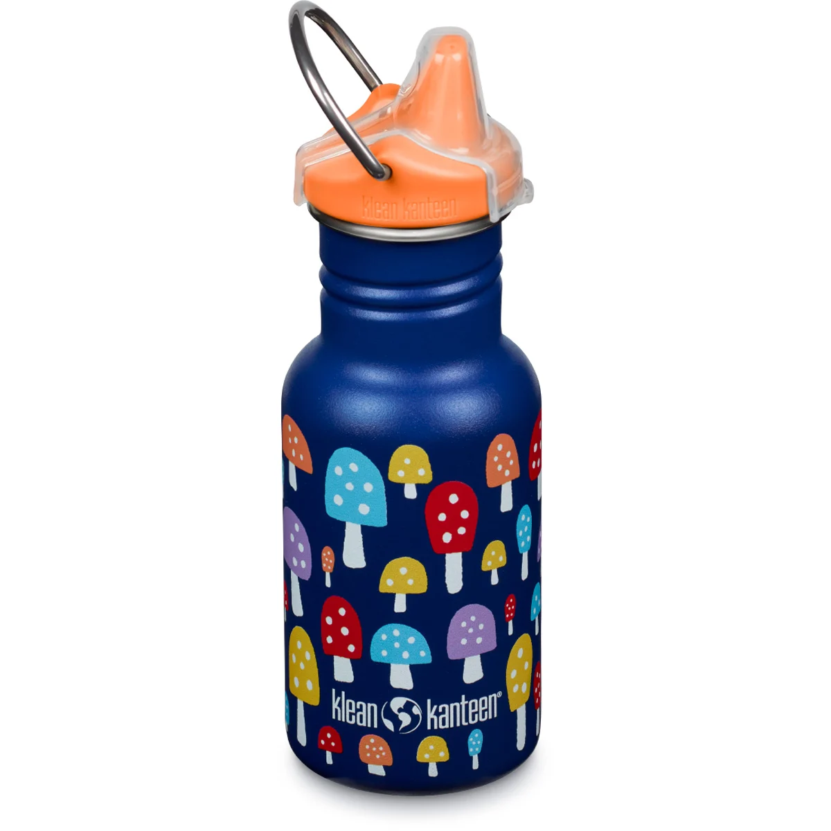 KLEAN KANTEEN 12OZ KID CLASSIC NARROW W/ SIPPY CAP MUSHROOMS  - Water bottle