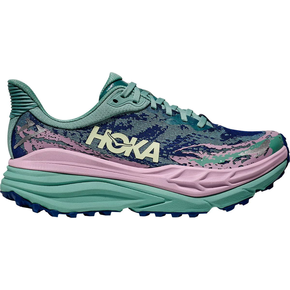 HOKA ONE ONE STINSON 7 W ROSEMARY / FRAGRANT LILAC  - Trail running shoes