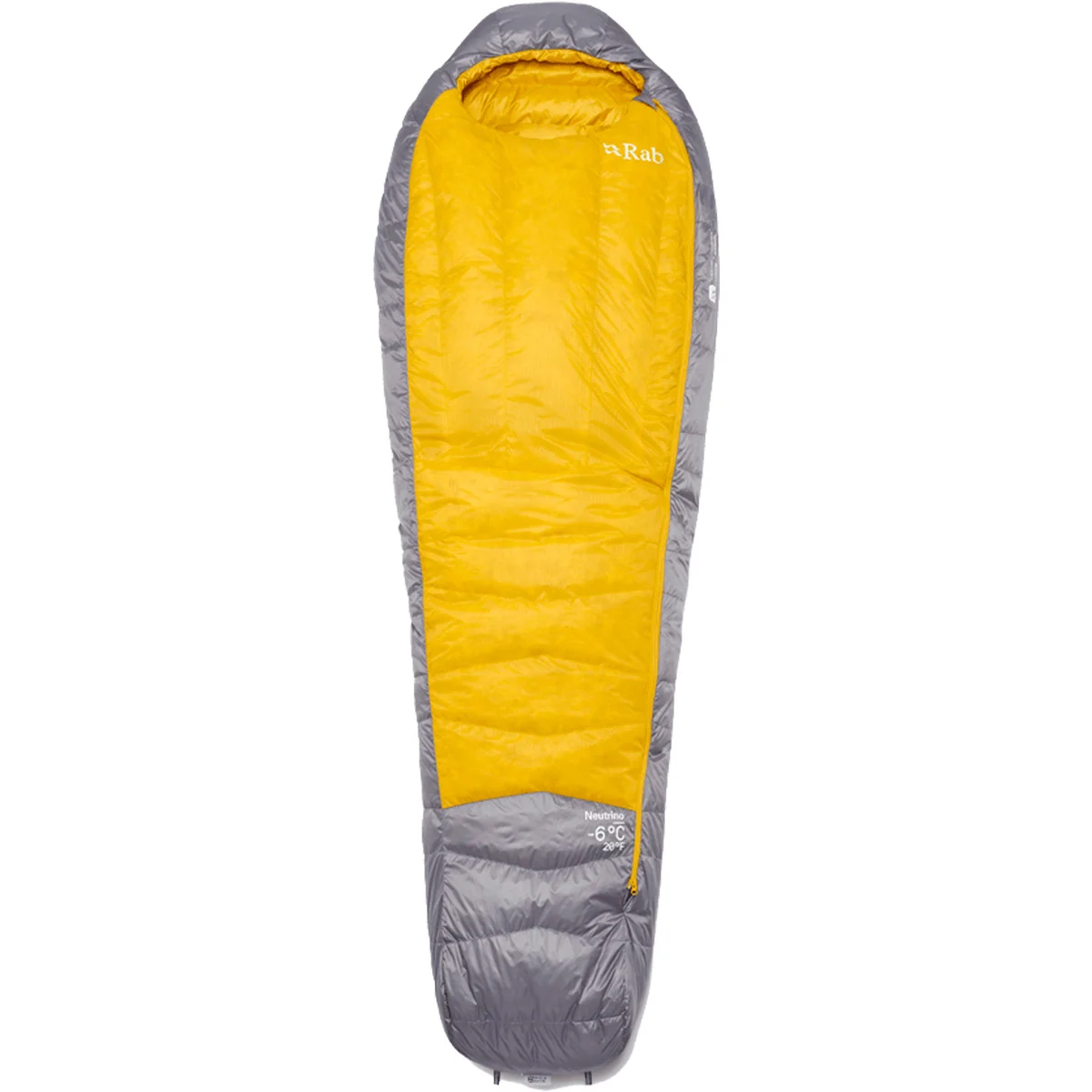 RAB NEUTRINO -6C / 20F W REGULAR LEFT ZIP ZINC/DARK POLLEN  - Sleeping bag