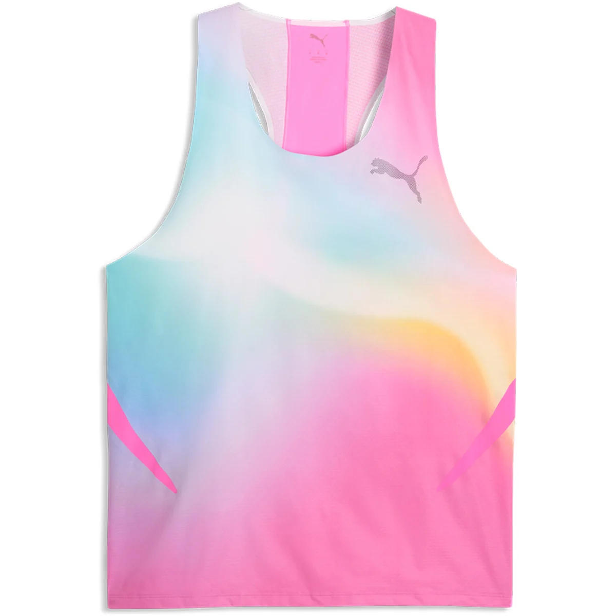PUMA M LIGHTSPEED ULTRAWEAVE GRAPHIC SINGLET PINK  - Running vest top