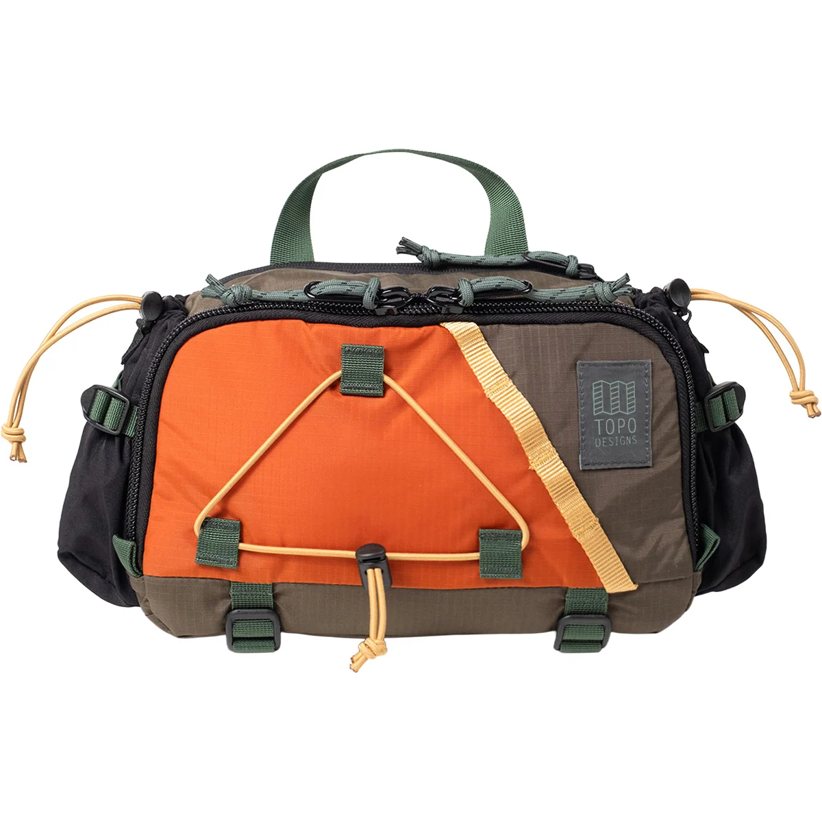 TOPO DESIGNS MOUNTAIN HYDRO HIP PACK WOODLAND/TERRACOTTA  - Lifestyle backpack