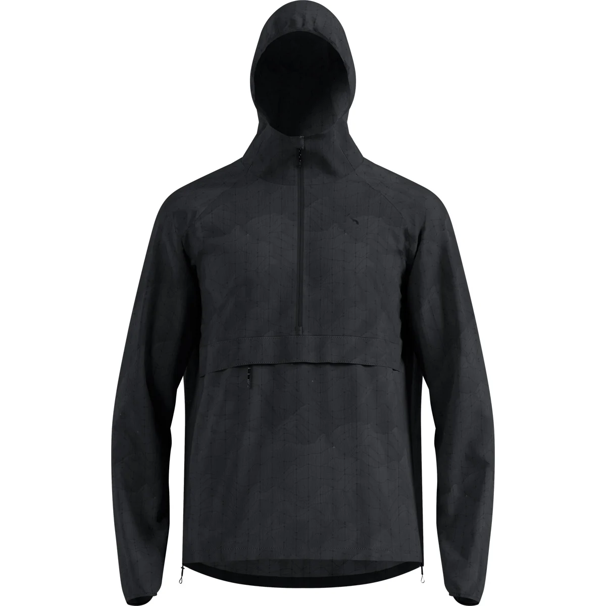 ODLO ZEROWEIGHT PRINT BLACK  - Trail running jacket