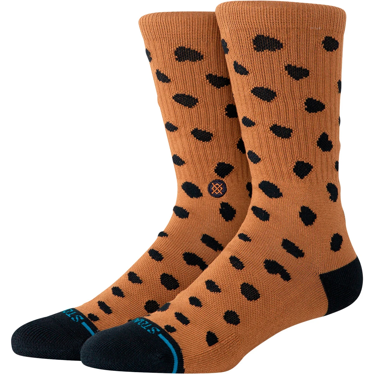 STANCE LEOPARD CREW BROWN  - Socks