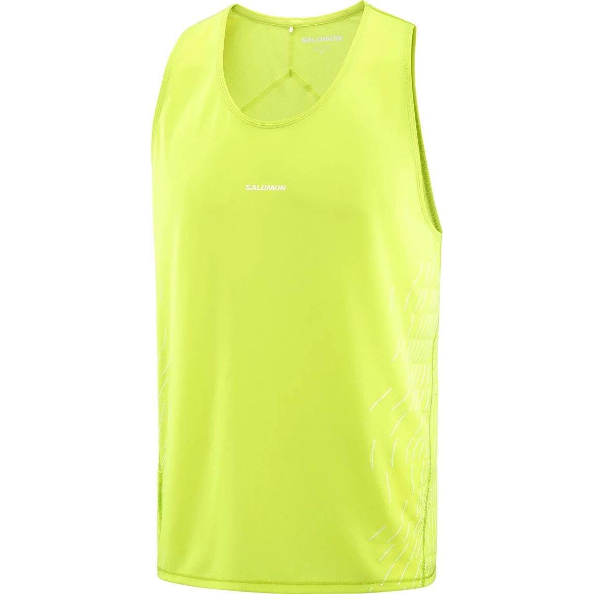 SALOMON SENSE AERO SINGLET GFX M ACID LIME/BUTTERFLY  - Trail running vest top