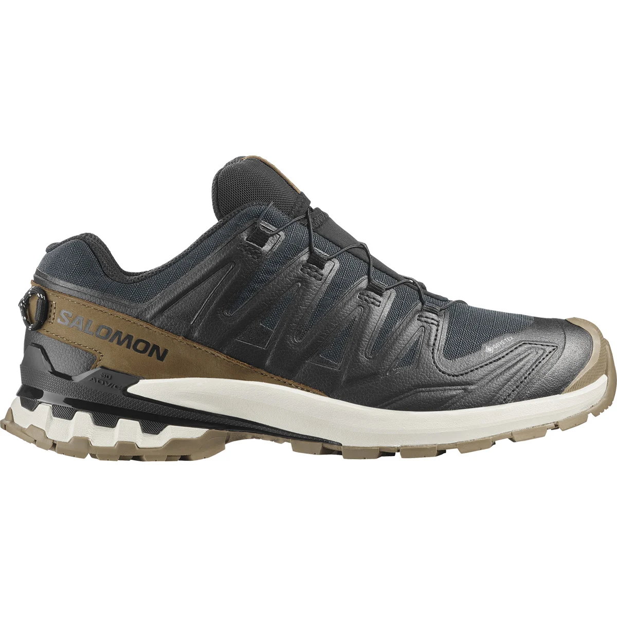 SALOMON XA PRO 3D V9 GORE-TEX LIFELONG BLACK/COYOTE BROWN/VANILLA ICE  - Trail running shoes