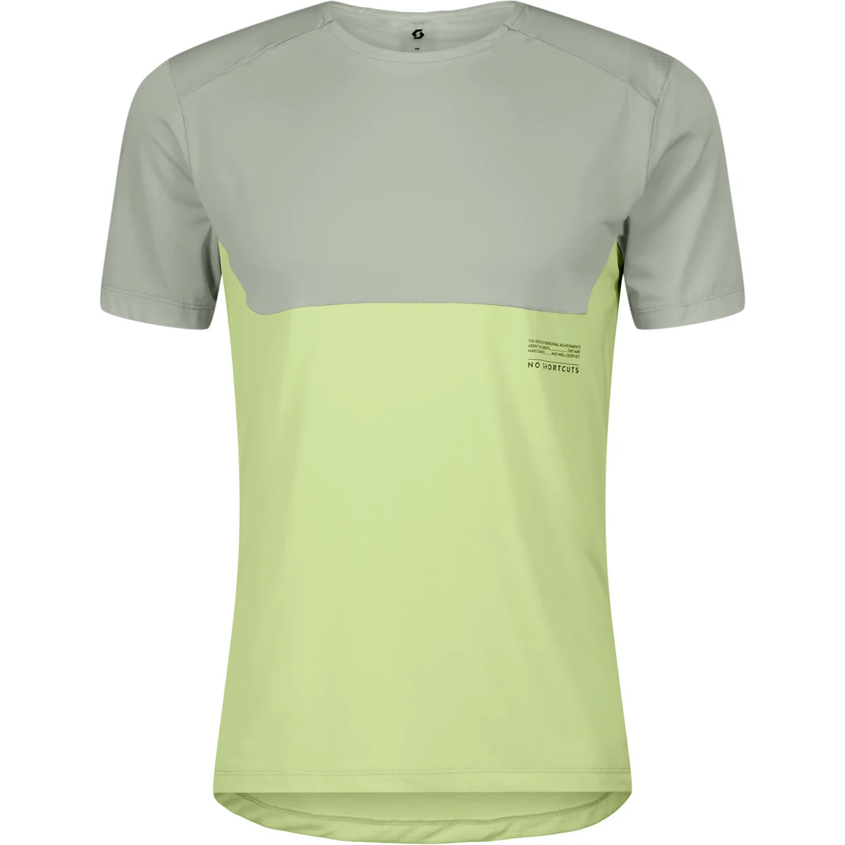 SCOTT TEE M'S ENDURANCE TECH SS SPRAY GREY/ACID YELLOW  - Trail running T-shirt