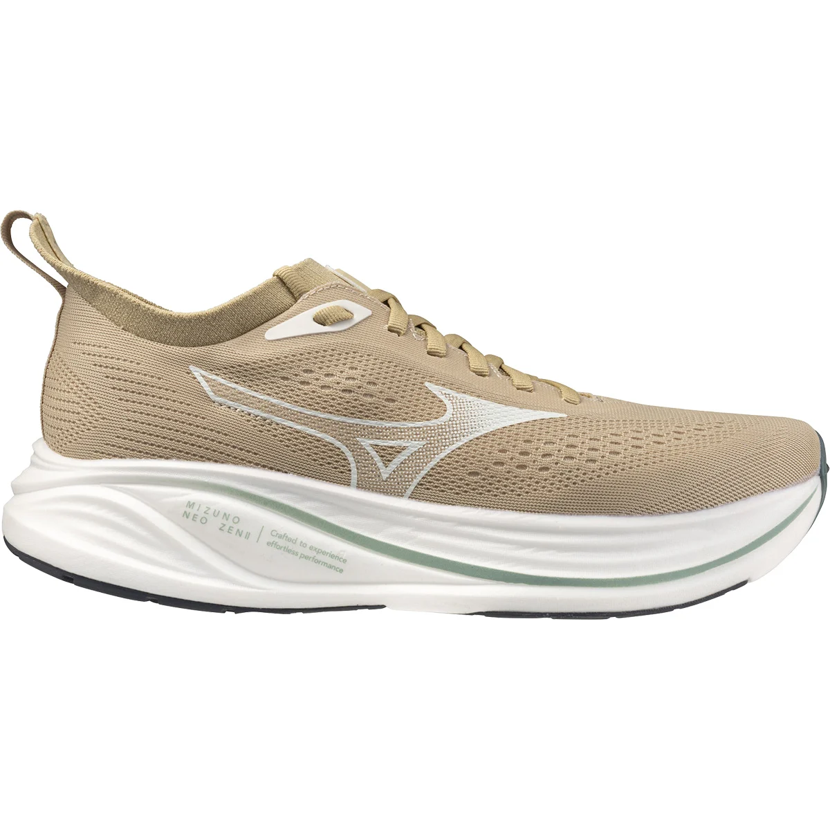 MIZUNO NEO ZEN 2 PALEKHAKI/SNOWWHITE/GRANITEGREEN  - Running shoe