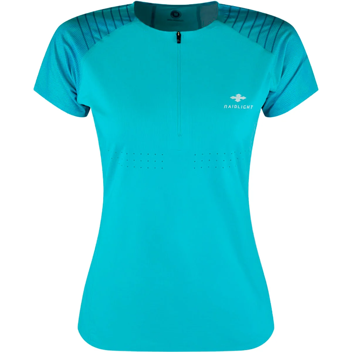 RAIDLIGHT R-LIGHT SS TOP ZIP W ICE BLUE  - Trail running T-shirt