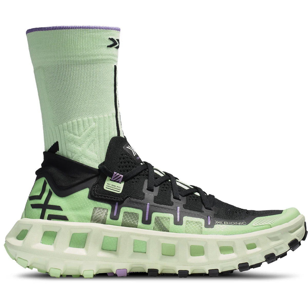 X-BIONIC TERRASKIN X01 DIGITAL LIME/X BLACK  - Trail running shoes