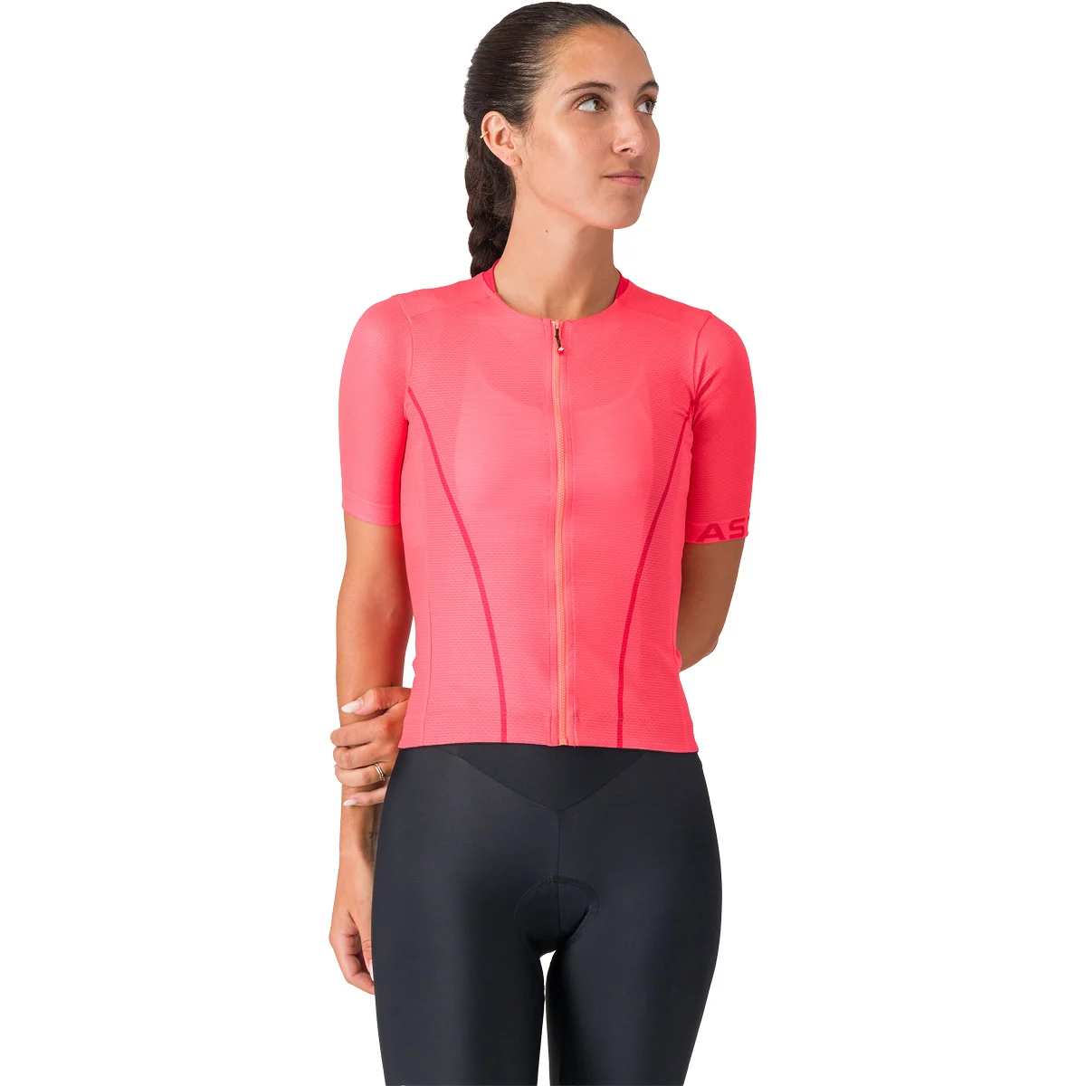 CASTELLI ANIMA FLOW JERSEY BRILLIANT PINK/HIBISCUS  - Cycling jersey