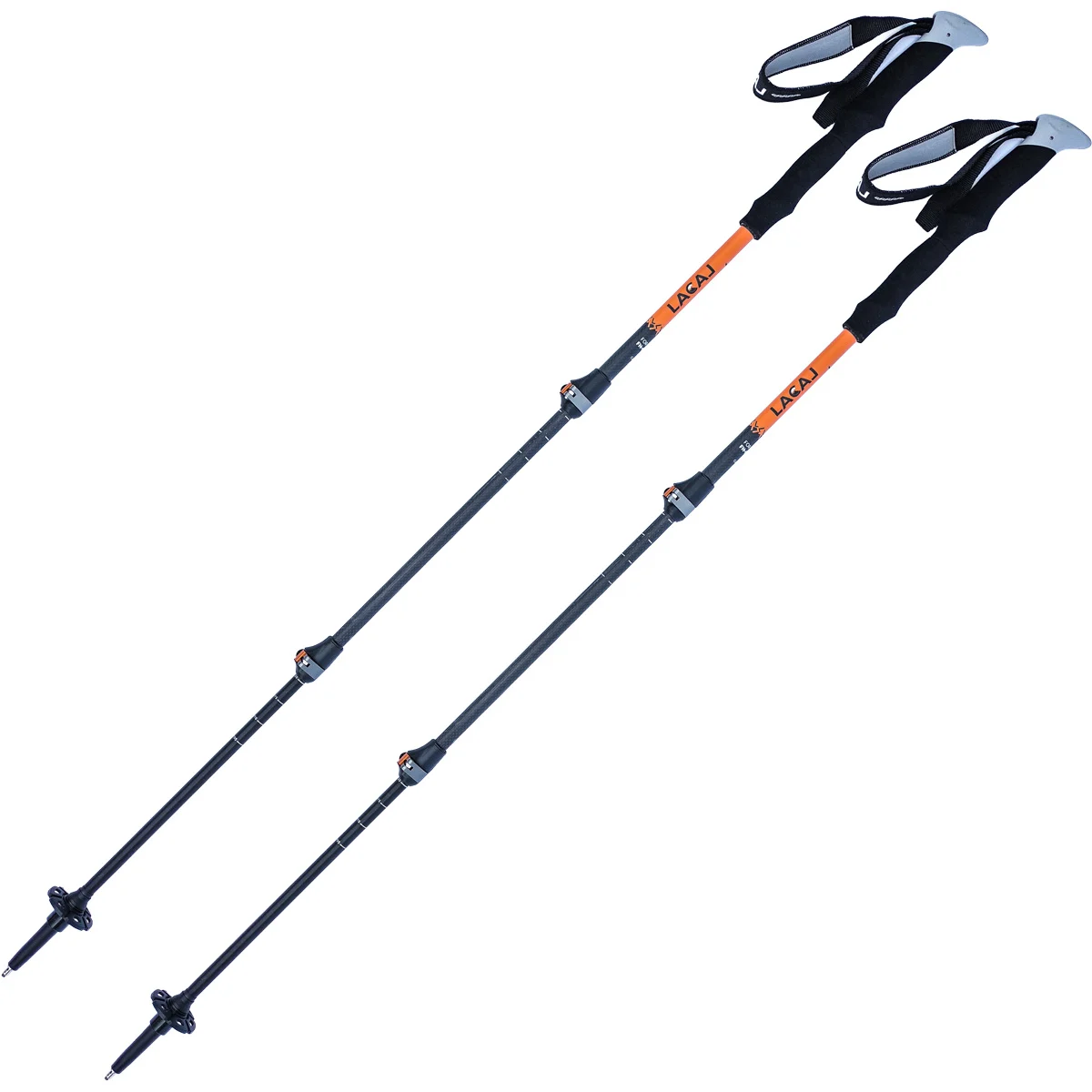 LACAL CARBON STICK LIGHT 135 ORANGE  - Hiking pole
