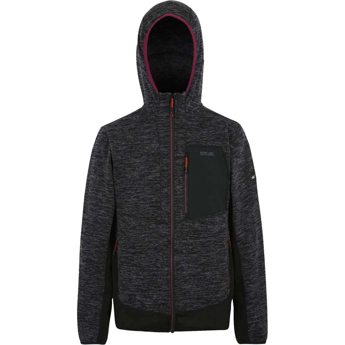 REGATTA ALVEN BLKMARL/BLAK  - Hiking fleece jacket